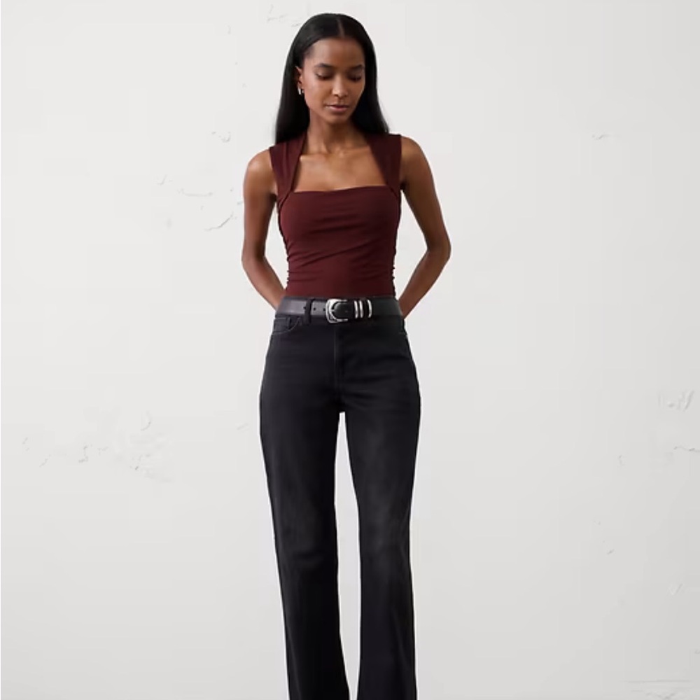 Banana Republic Deep Red Sleeveless Blouse